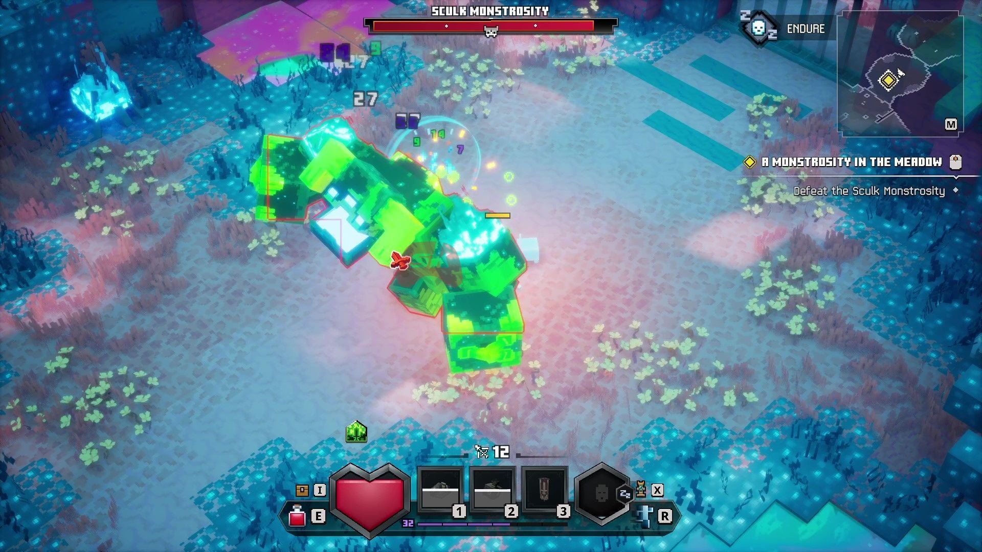 How to beat Sculk Monstrosity in Minecraft Dungeons II