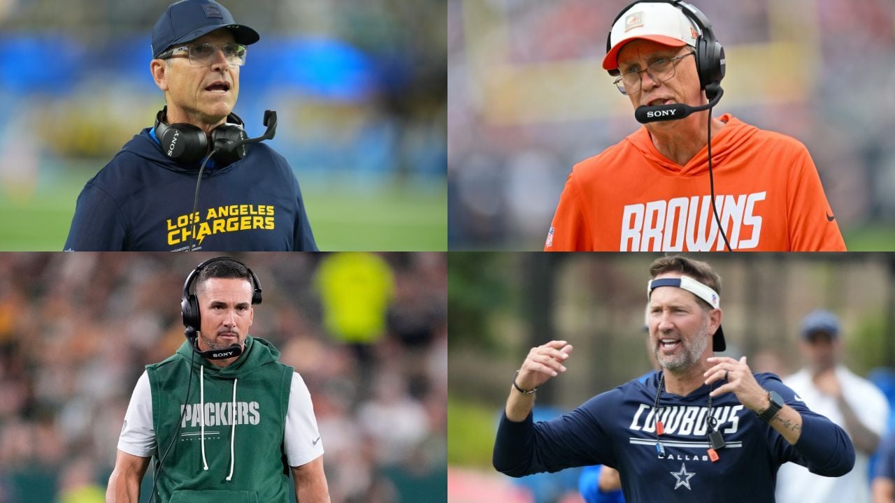 NFL Week 2 Hot Seat Rankings: Top 10 Coaches Under the Pump Ft. Todd Monken, Jim Harbaugh, Matt LaFleur, Brian Schottenheimer