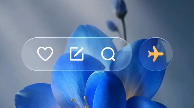 The new liquid, glass-like UI elements (Image via Vivo)