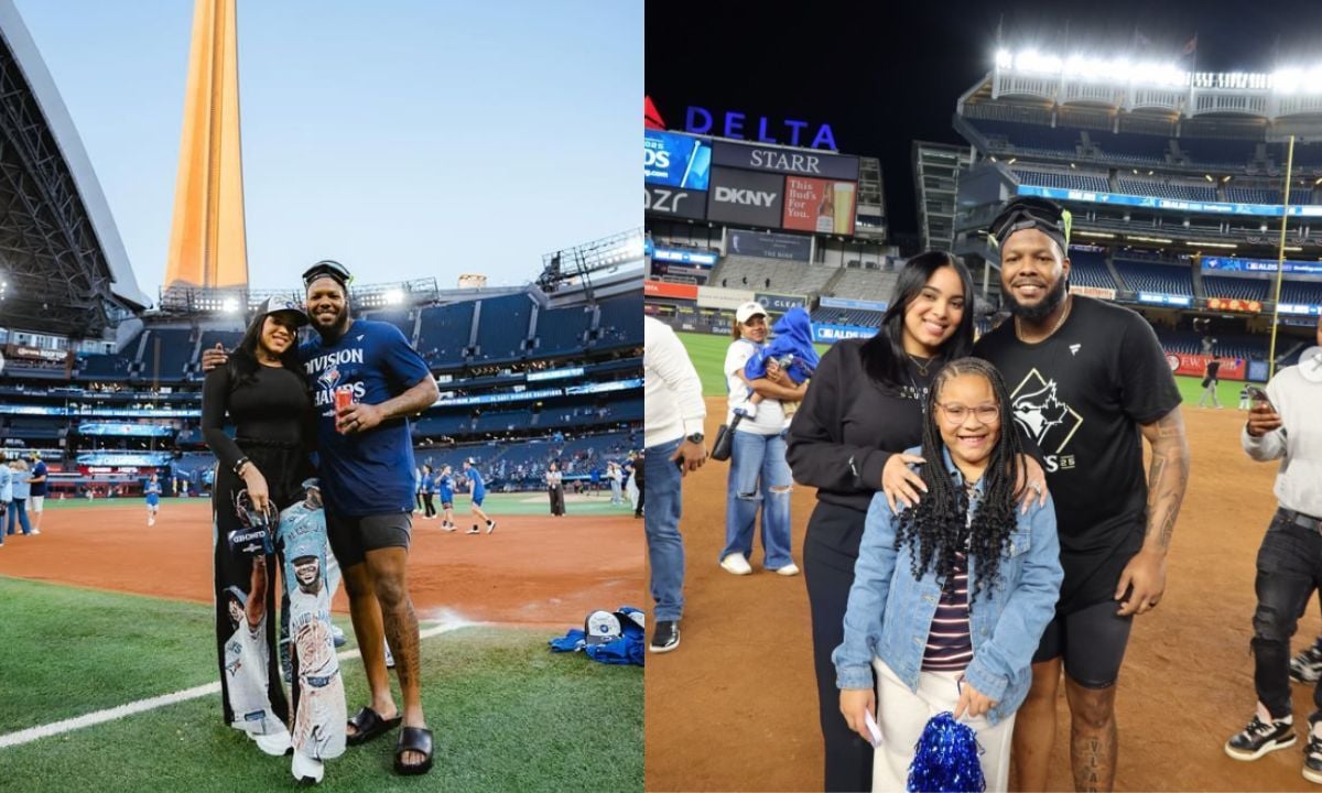 PICTURES: Vladimir Guerrero Jr.'s wife Nathalie rocks zip-up workout top paired fitted athletic shorts, shares mirror selfies from home and gym