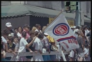 Fans at the Detroit Pistons' championship parade in 1990 - Source: Imagn