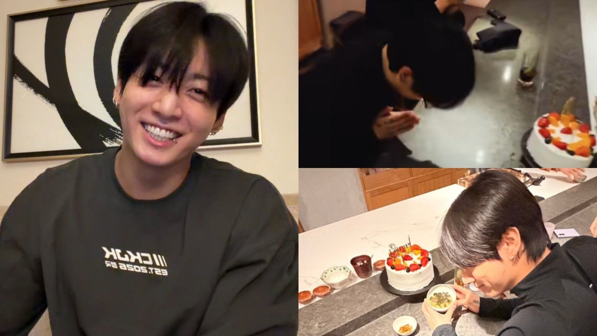 "MY BIG FAMILY" - Fans get emotional as BTS' Jungkook reveals V and j-hope prepared birthday cake and seaweed soup for him