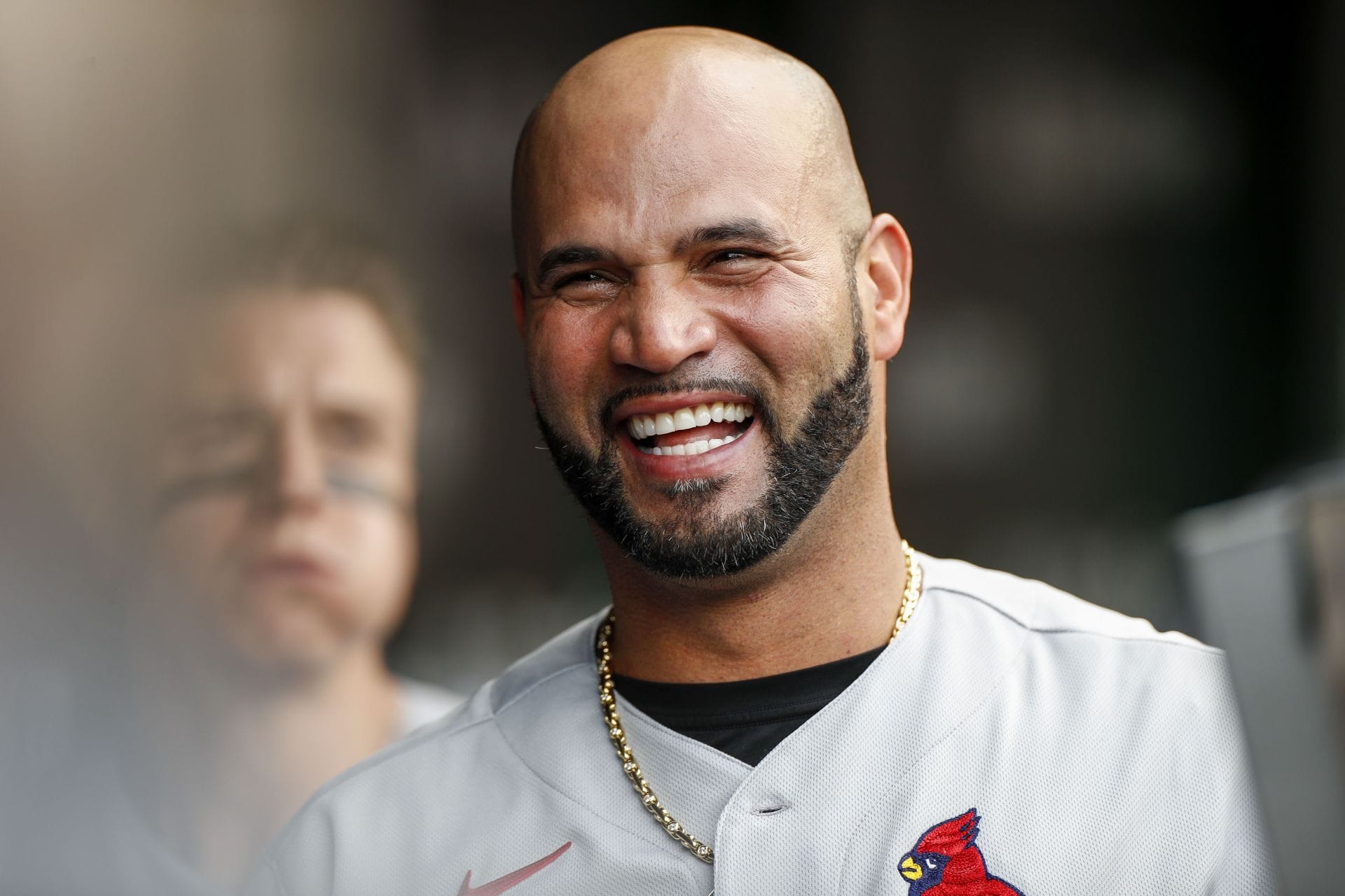 PICTURES: Albert Pujols' wife Nicole steals spotlight in short-sleeved top and midi skirt at the Cardinals legend's Hall of Fame induction