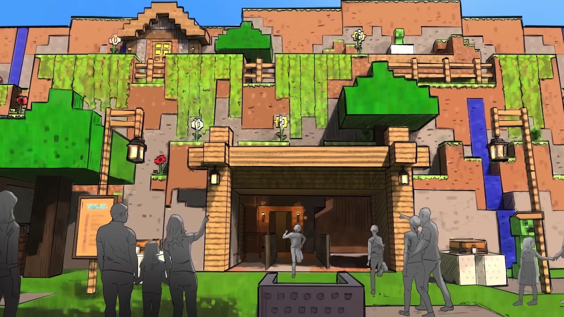 Mojang announces world's first-ever Minecraft-themed hotel and roller-coaster