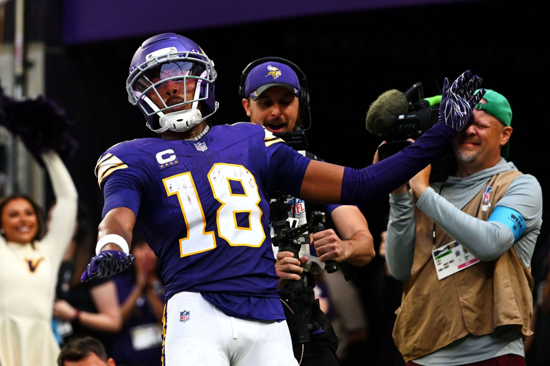 Justin Jefferson has played just two playoff games for the Vikings - Source: Imagn