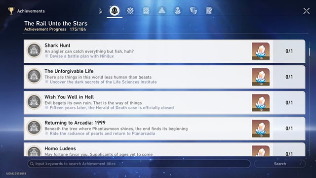 Honkai Star Rail 4.6 achievements list