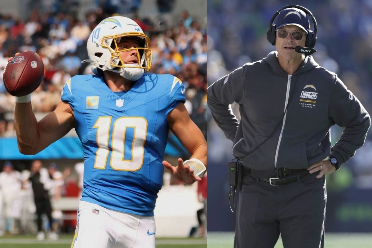 "Going to get Jim Harbaugh fired": Emmanuel Acho doesn't hold back on "dirty" Justin Herbert possibly causing ruckus in Chargers organization