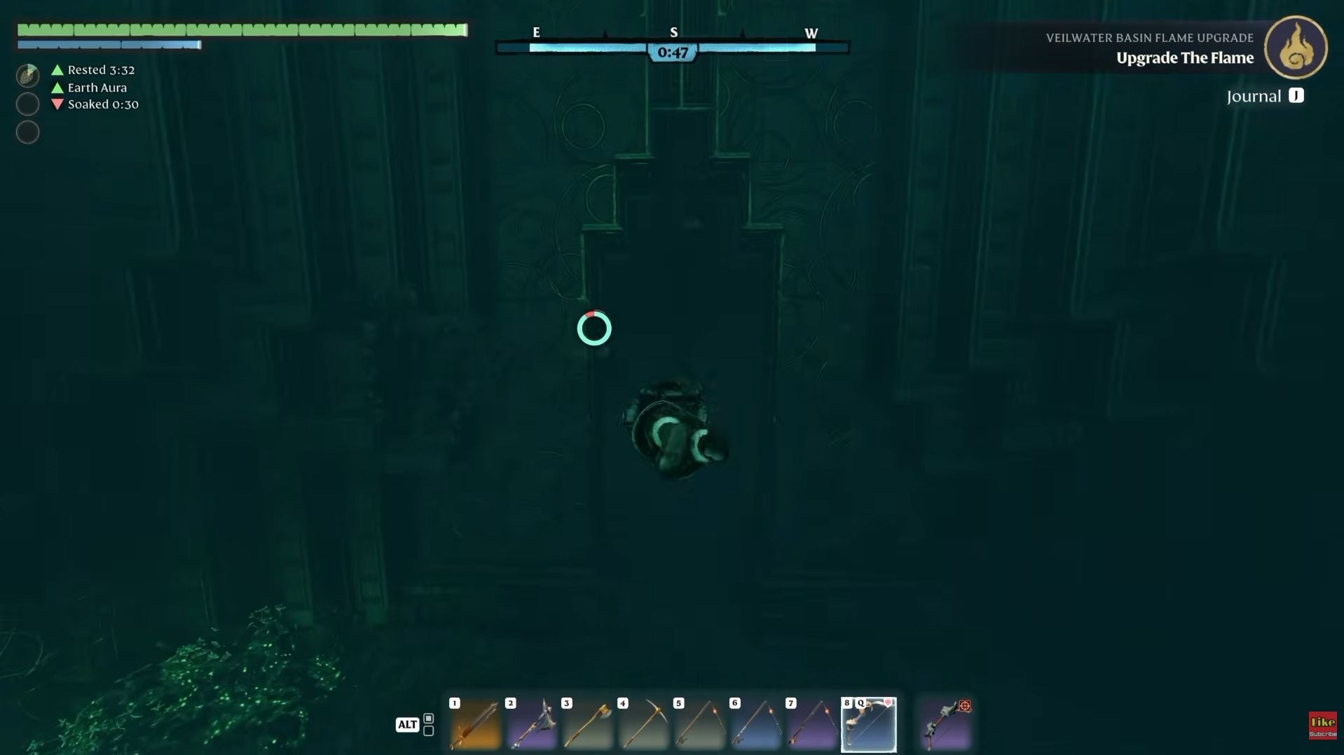 Underwater doorway beneath the Veilwater Basin Ancient Spire