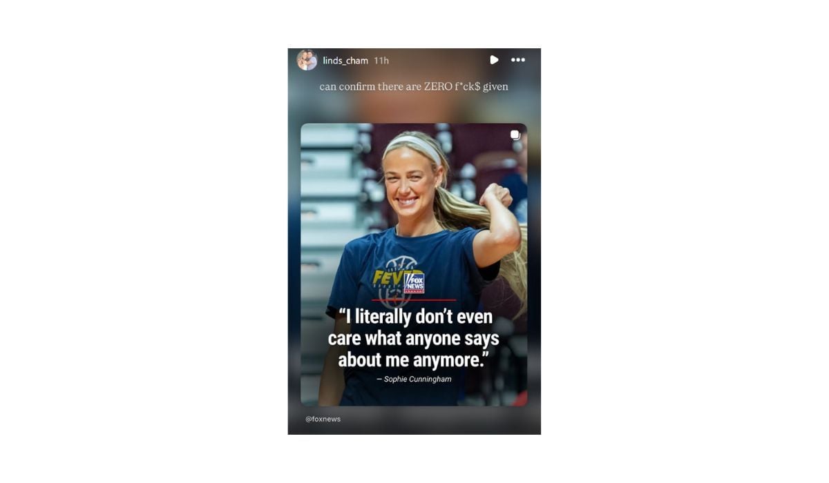 Lindsey Cunningham reposts Fox News' post on her story (Source: Instagram/Lindsey Cunningham