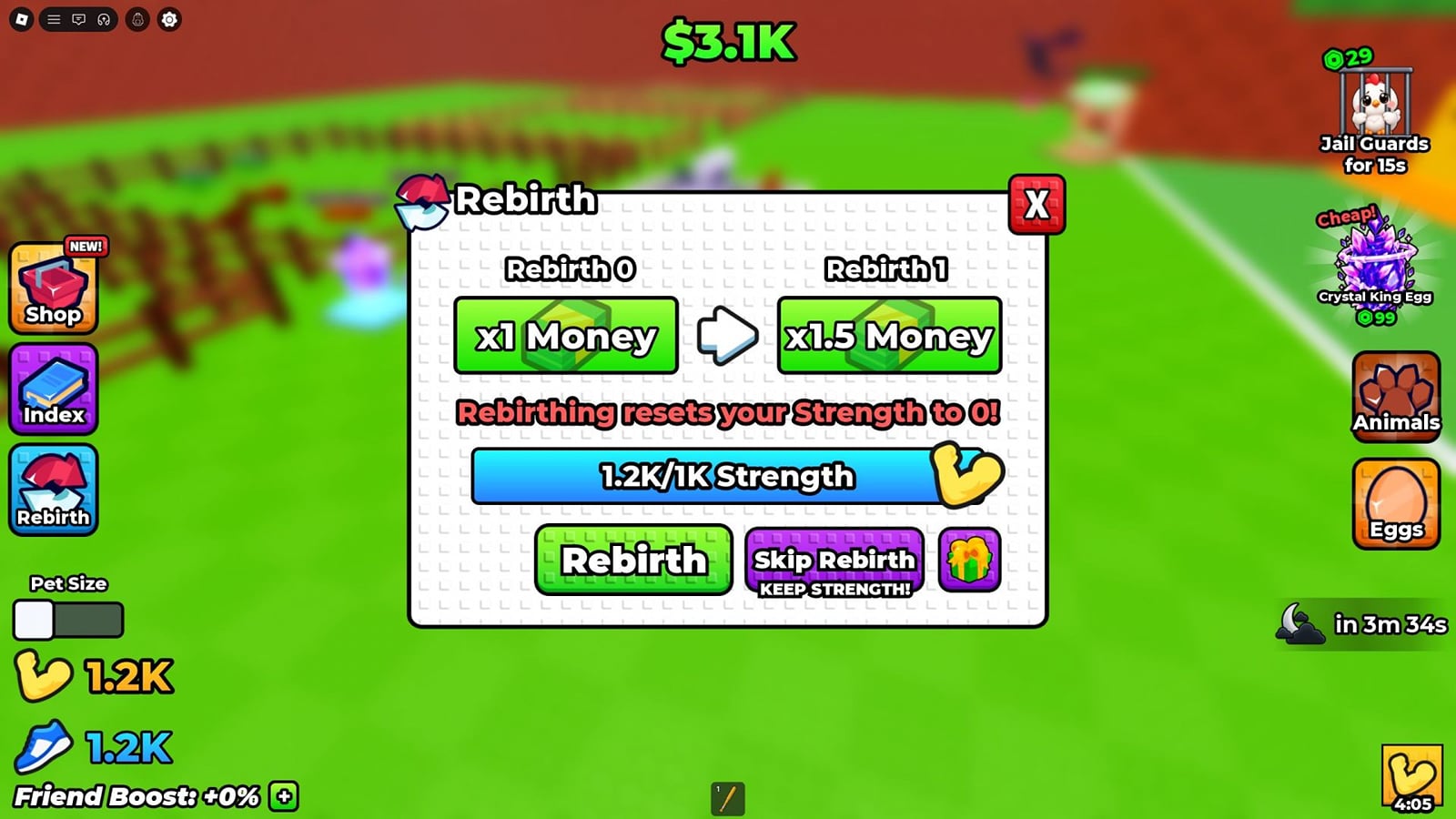 Lift Rock for Eggs Rebirth guide