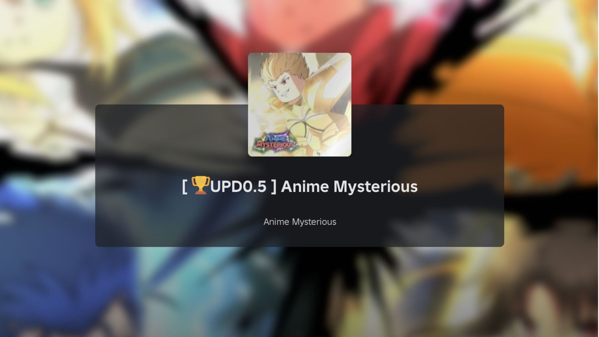 Anime Mysterious Update 0.5 patch notes
