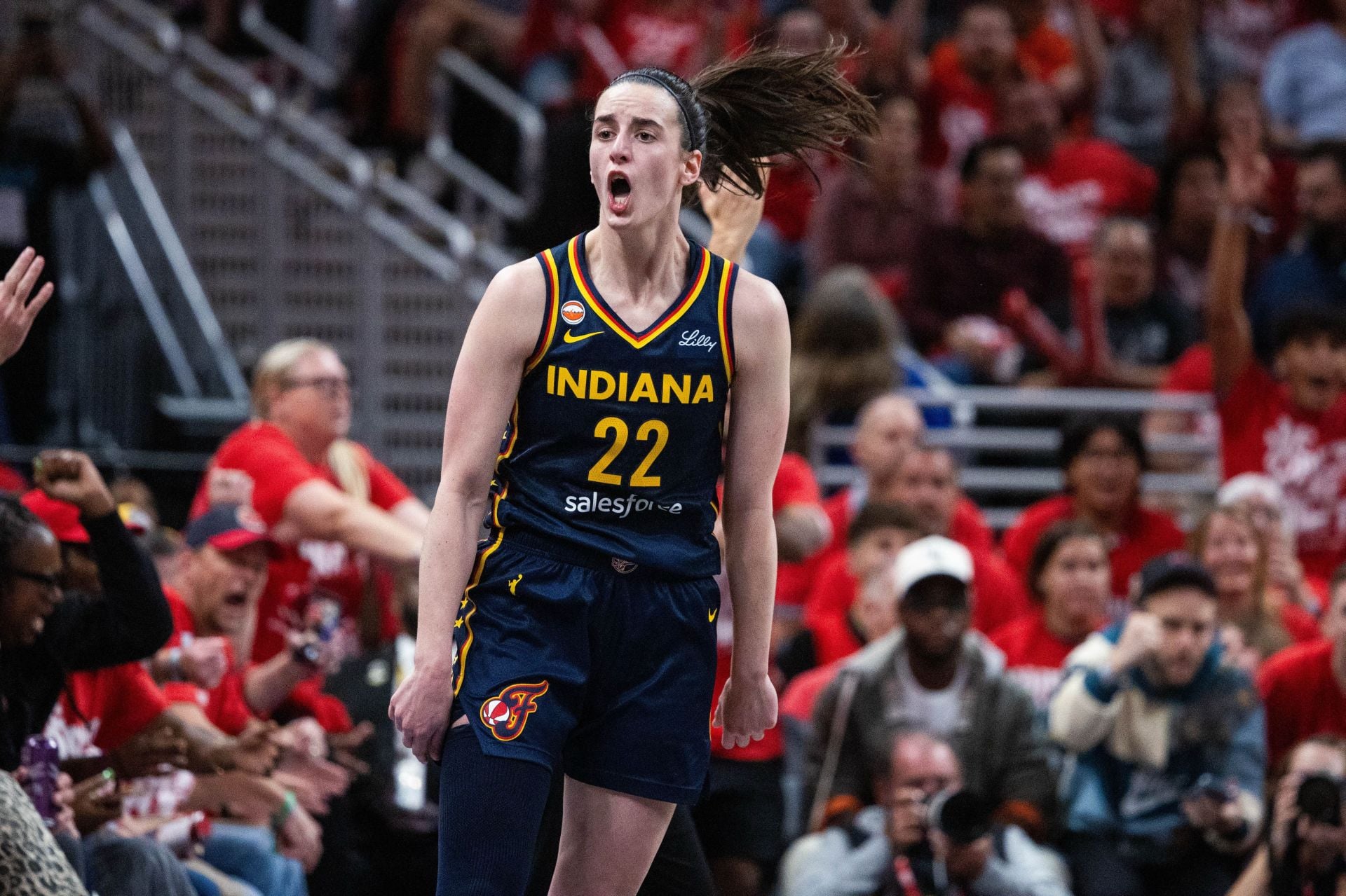 "CC feeding us in offseason" - WNBA Fans Can't Keep Calm As Kylie Kelce Hints Caitlin Clark As Her Next Podcast Guest