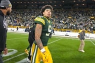 Green Bay Packers wide receiver Christian Watson walking off the field following the game against the Dallas Cowboys - Source: Imagn