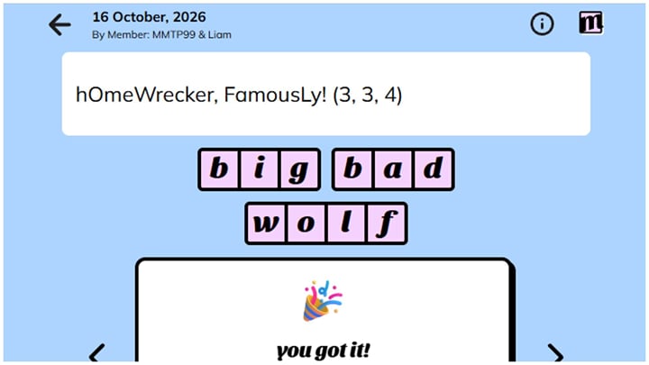 Today's Minute Cryptic Answer and Hints for October 16, 2026