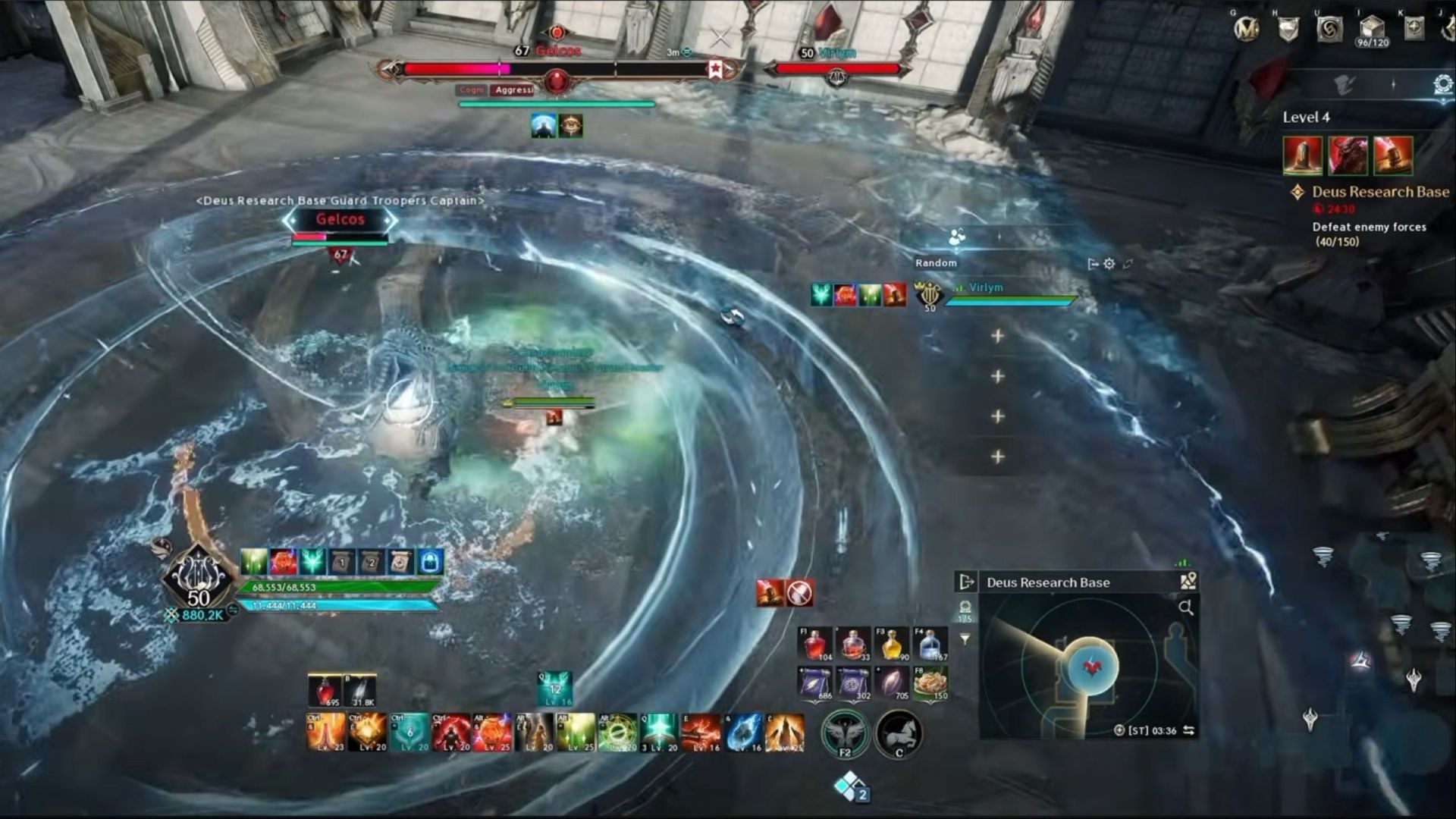 Large AoE followed by lash attacks (Image via NC || YT@Madsin)