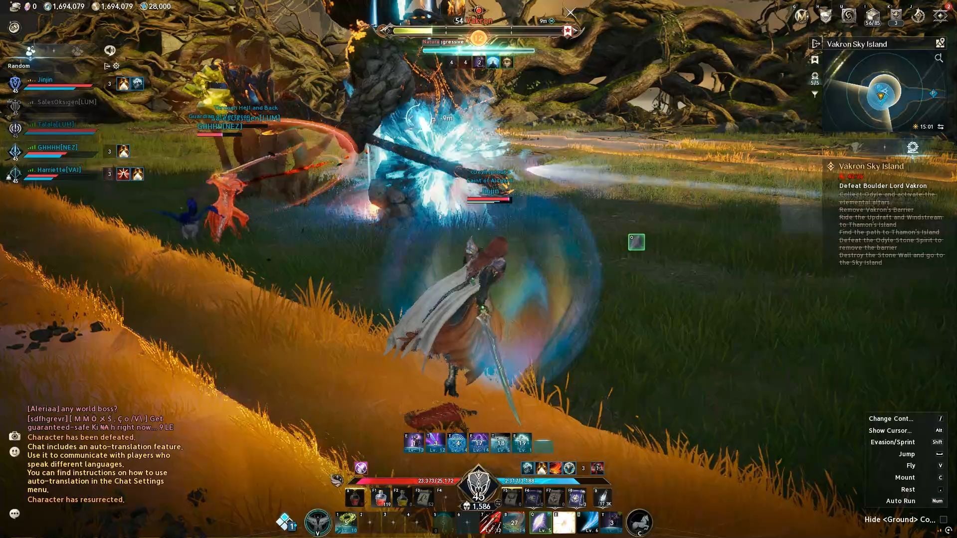 Prompt for the huge branch attacks on two sides of the arena in Aion 2 (Image via NC)