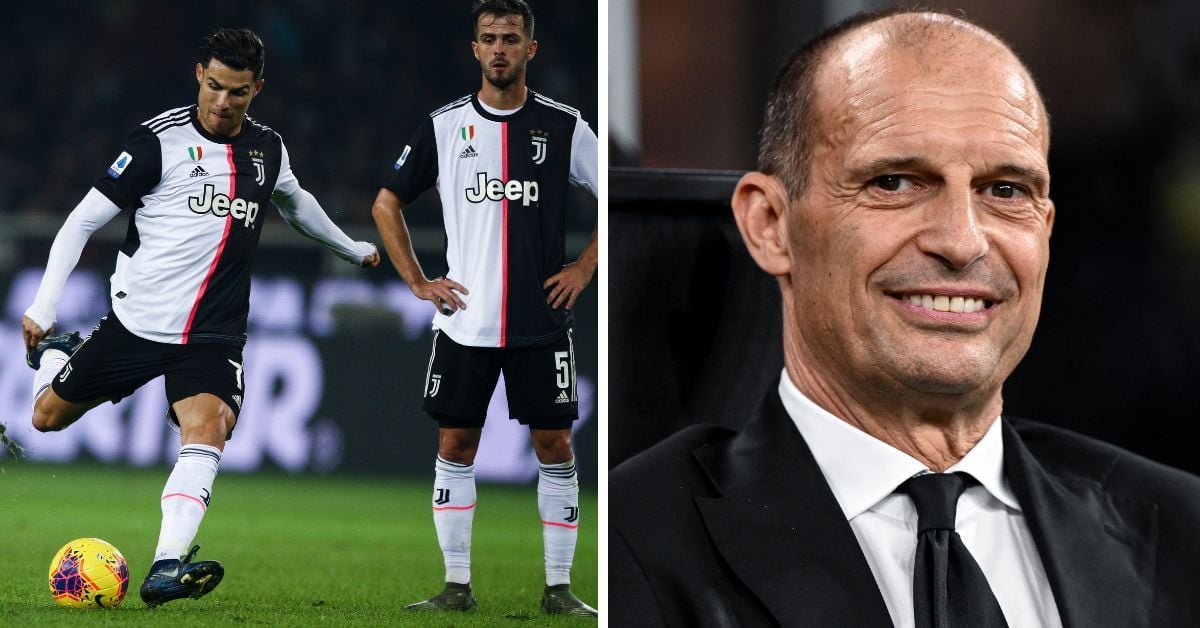“Thank you, Max!”- Miralem Pjanic reveals how Allegri tricked Cristiano Ronaldo into not taking free-kicks at Juventus