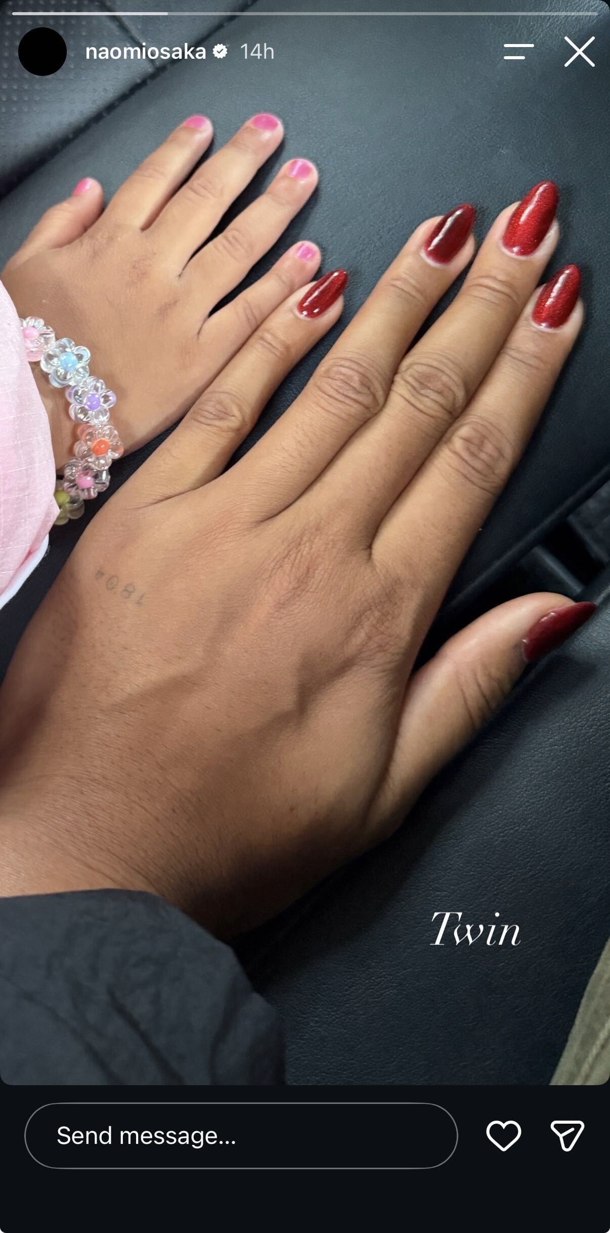 Naomi Osaka's Instagram Story (Source: @naomiosaka)
