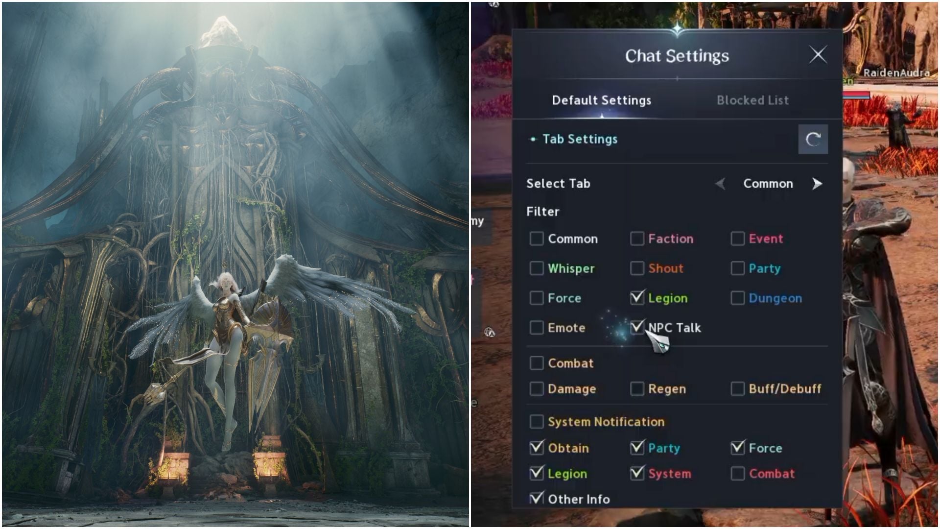 How to filter chat in Aion 2