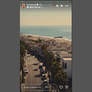 Olivia Dunne reacts to Baywatch Reboot - Source: Instagram Story @livvydunne
