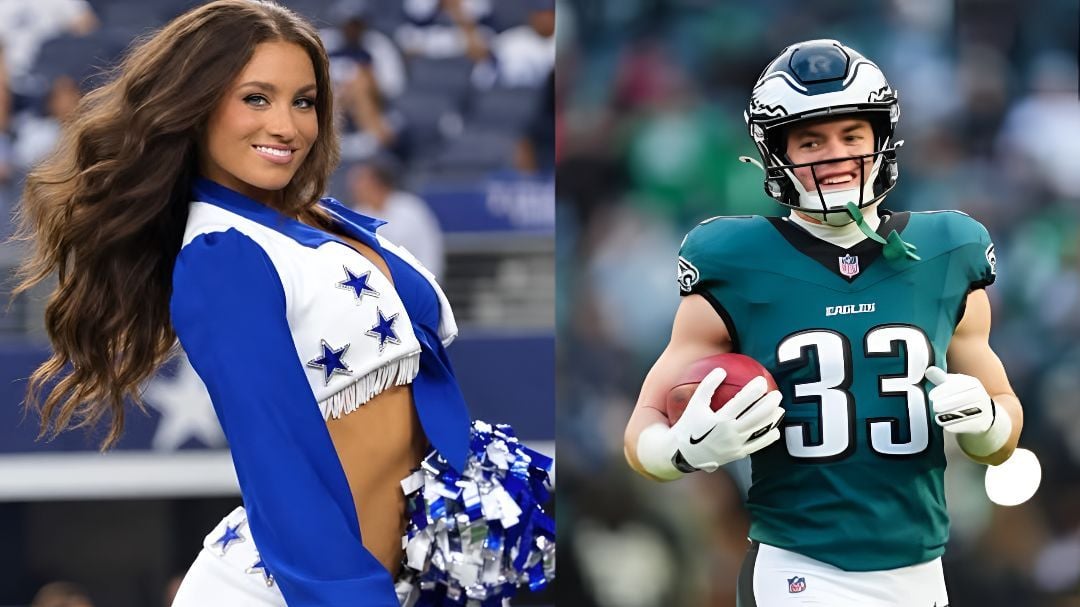 Cowboys cheerleader Abby Summers torn between celebrating BF Cooper DeJean's INT and rooting for Dallas in Week 4