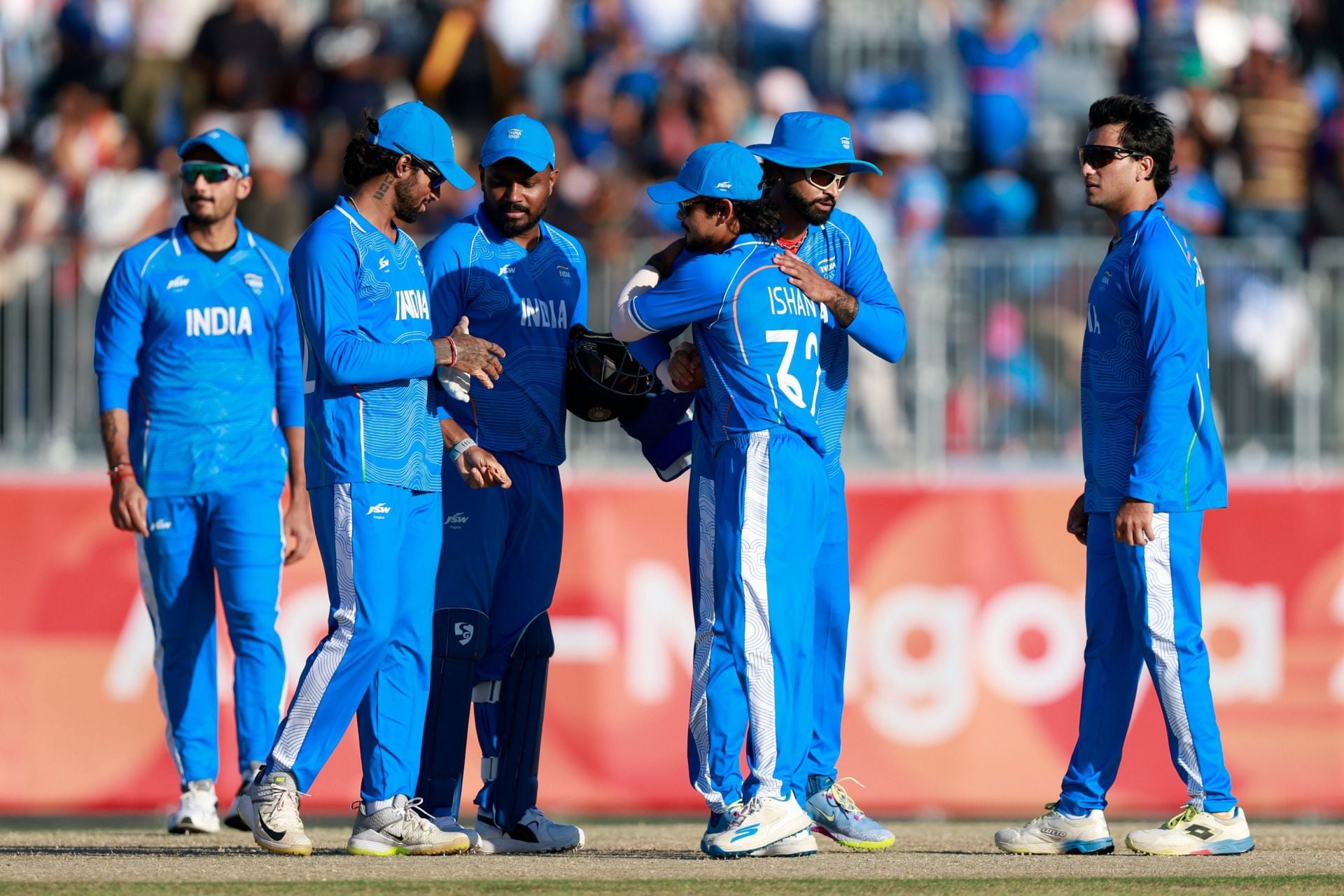 India strike thrice in an over to bundle out Sri Lanka for 45 and record massive 124-run win in IND vs SL 2026 Asian Games semi-final match [Watch]