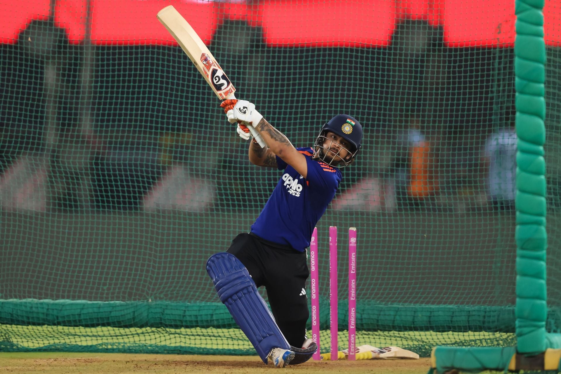 Ishan Kishan plays a trademark whip to dispatch Shamar Joseph for a cracking six in IND vs WI 2026 2nd T20I