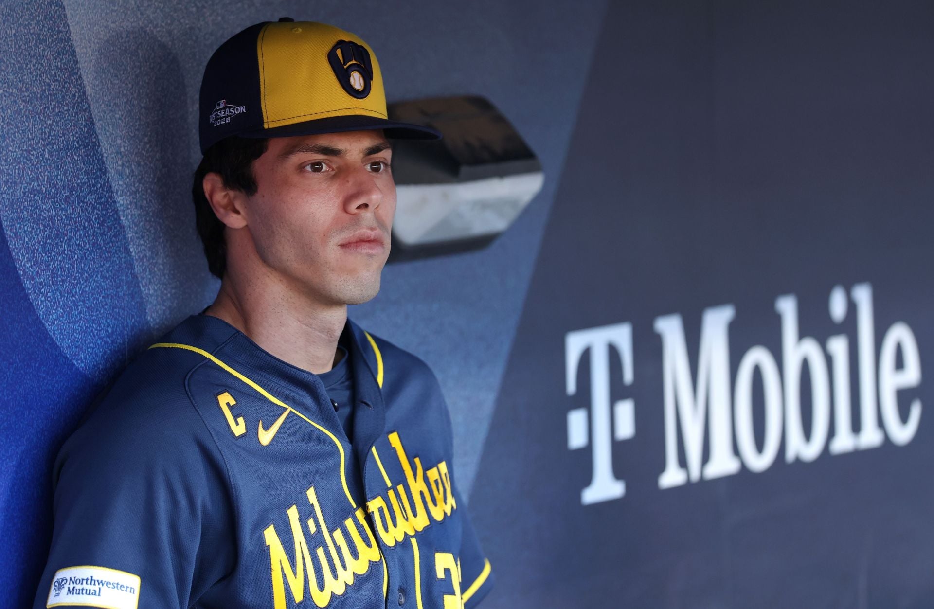 Christian Yelich's girlfriend Paige Almendariz drops 4-word reaction to the Brewers captain's NLCS victory celebration