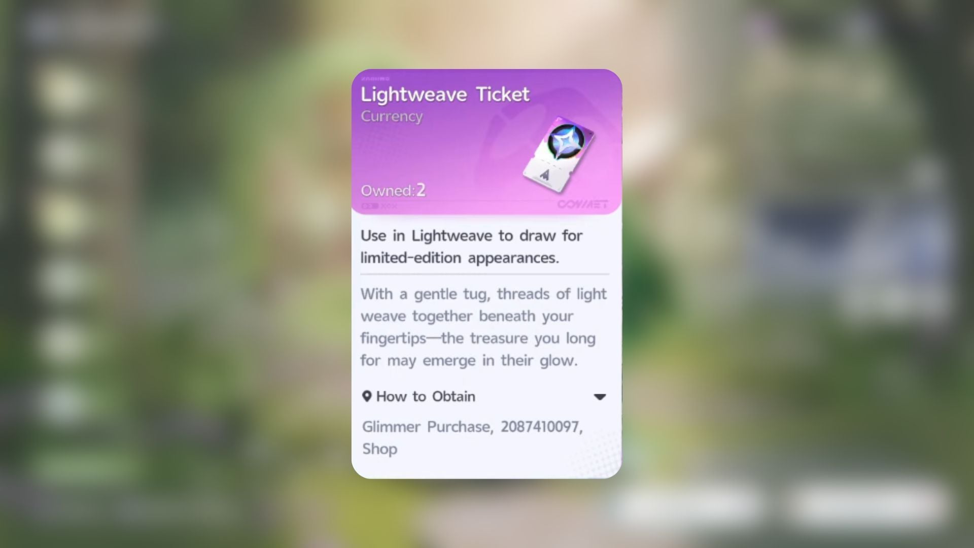 How to get and use Lightweave Tickets in Aniimo