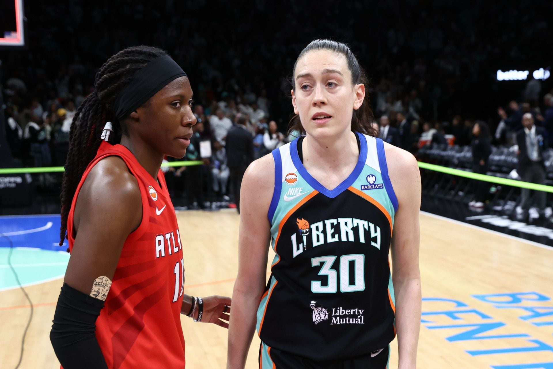 Breanna Stewart was swept in the playoffs for the first time this season (Source: Imagn)