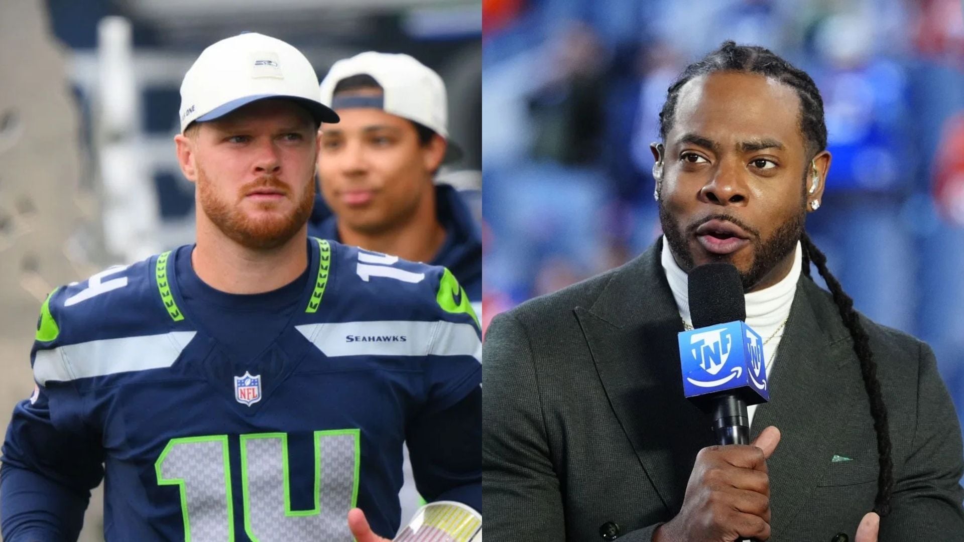 "He’s such a weirdo," "Always been such a hater": NFL fans rip "toxic" Richard Sherman for refusing to hug Sam Darnold before TNF