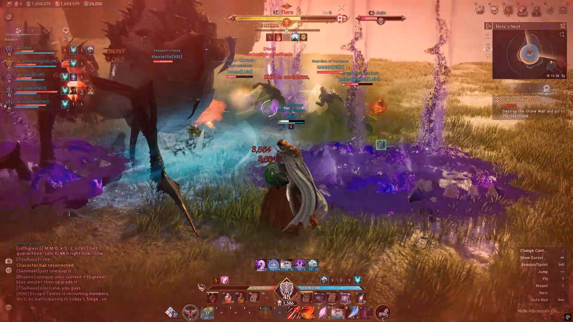 Poison barrage in Aion 2 (Image via NC)