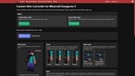 This website converts Java Edition skins for Dungeons II (Image via ewanhowell.com)