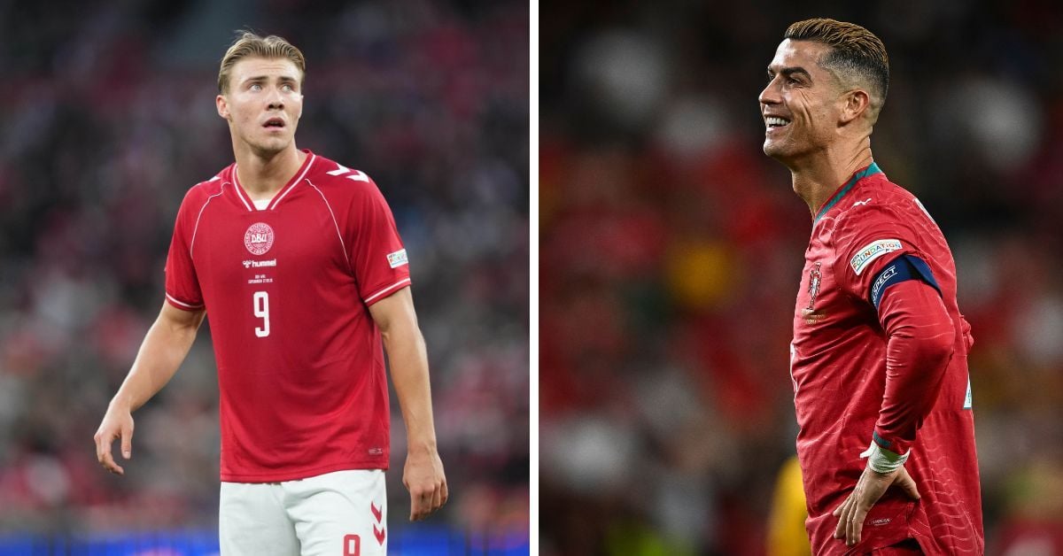 Rasmus Hojlund explains he did 'Siuuu' celebration after scoring vs Portugal for 'everything Cristiano Ronaldo is going through' now