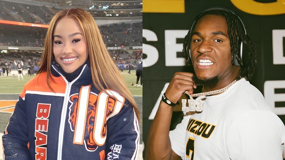 Luther Burden III drops flirty 1-word message for fiancée Kendall Minglae as she shows off custom gameday fit after Bears win vs. Patriots