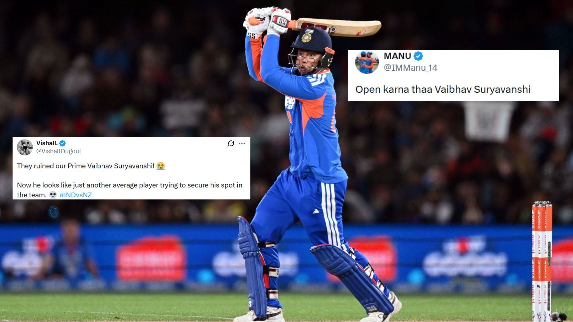 “Gambhir is putting all pressure on him to make him fail” - Fans slam decision after Vaibhav Suryavanshi’s 4 off 8 in NZ vs IND 2026 2nd T20I