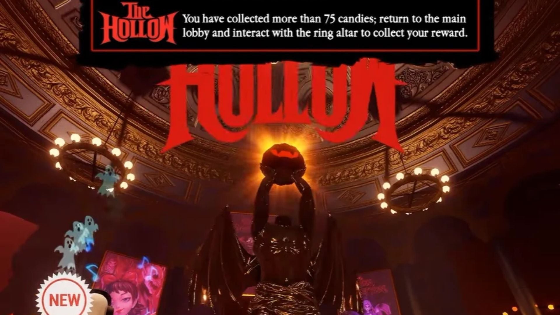 The ring altar in the lobby (Image via Roblox)