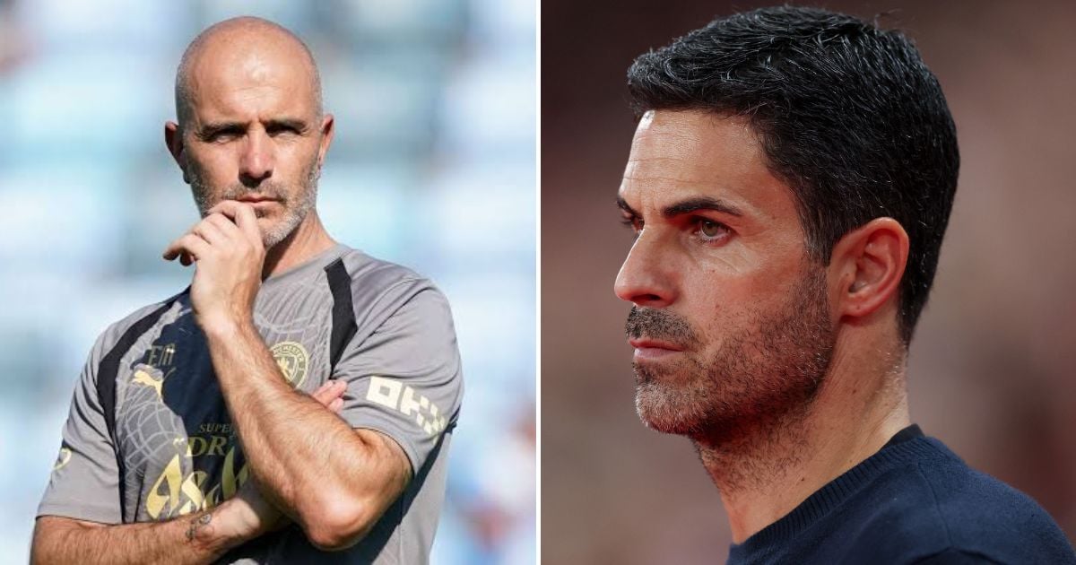 Arsenal star's hilarious reaction caught on camera as national team boss jokes about Manchester City's guilty verdict 