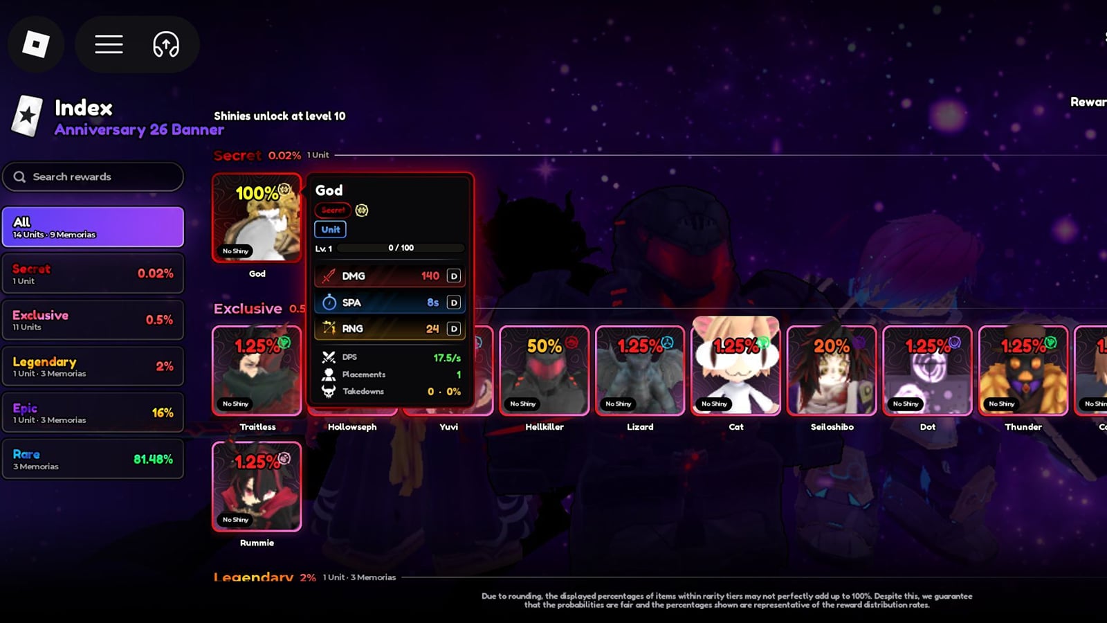 Anime Vanguards God Ascended (Anniversary) guide