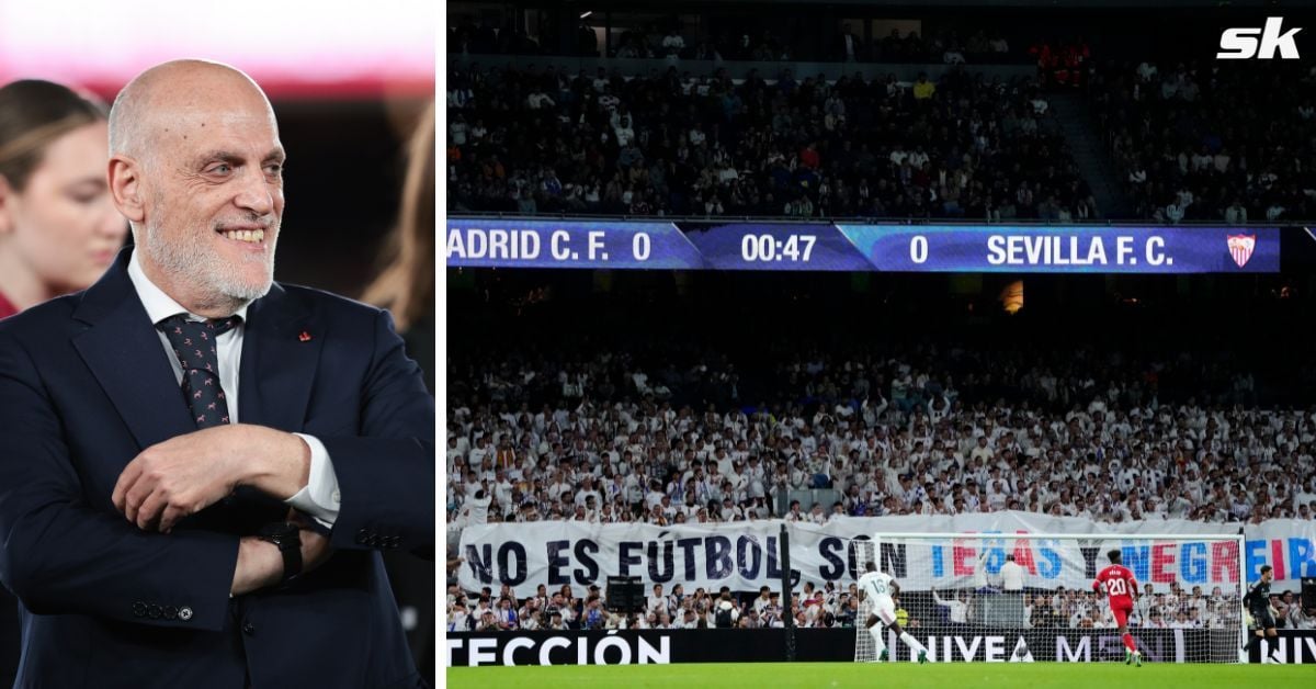 La Liga chief Javier Tebas responds after Real Madrid fans unfurl banner against him for making Nazi propaganda comparison 