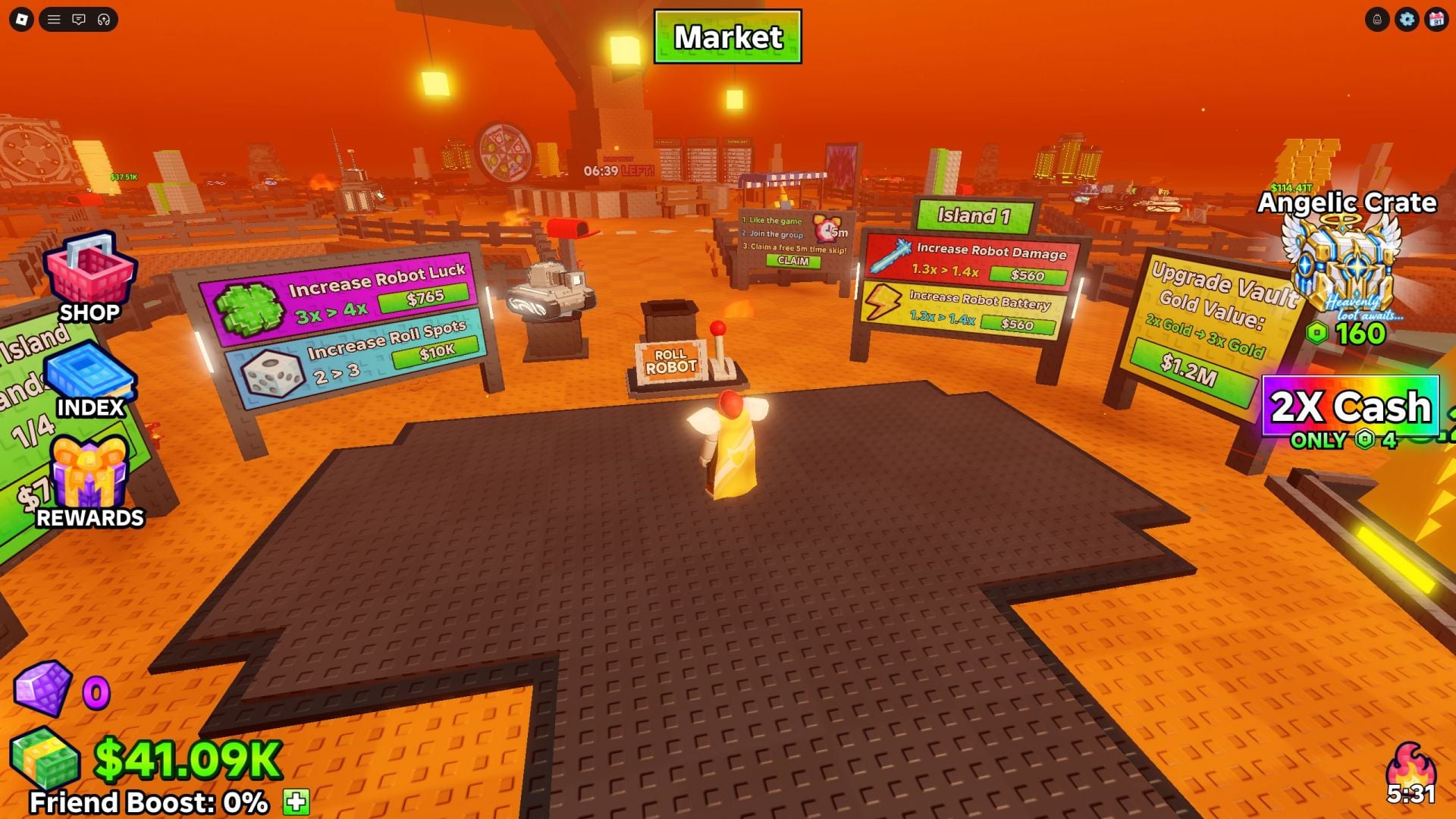 The upgrade boards (Image via Roblox)