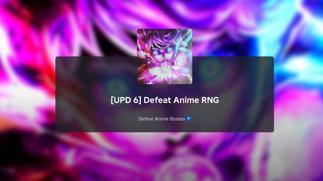 Given Animer Defeat Anime RNG codes (October 2026)