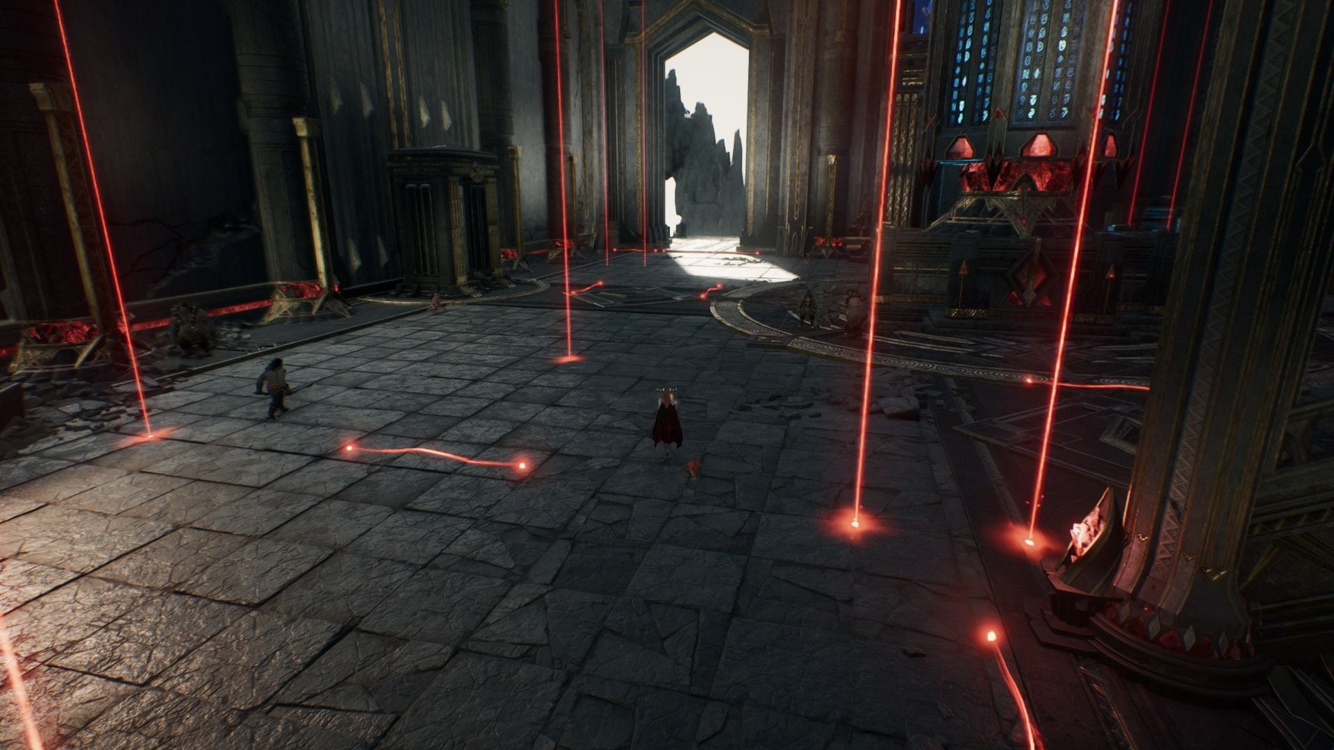 Doorway that leads outside the facility in Aion 2 (Image via NC)