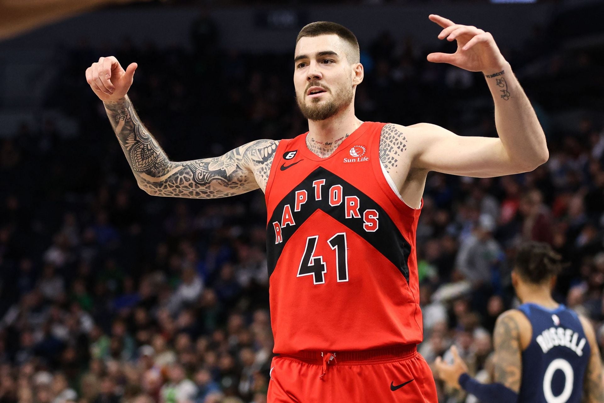 Juancho Hernangómez played an amateur basketball player in Hustle  - Source: Imagn