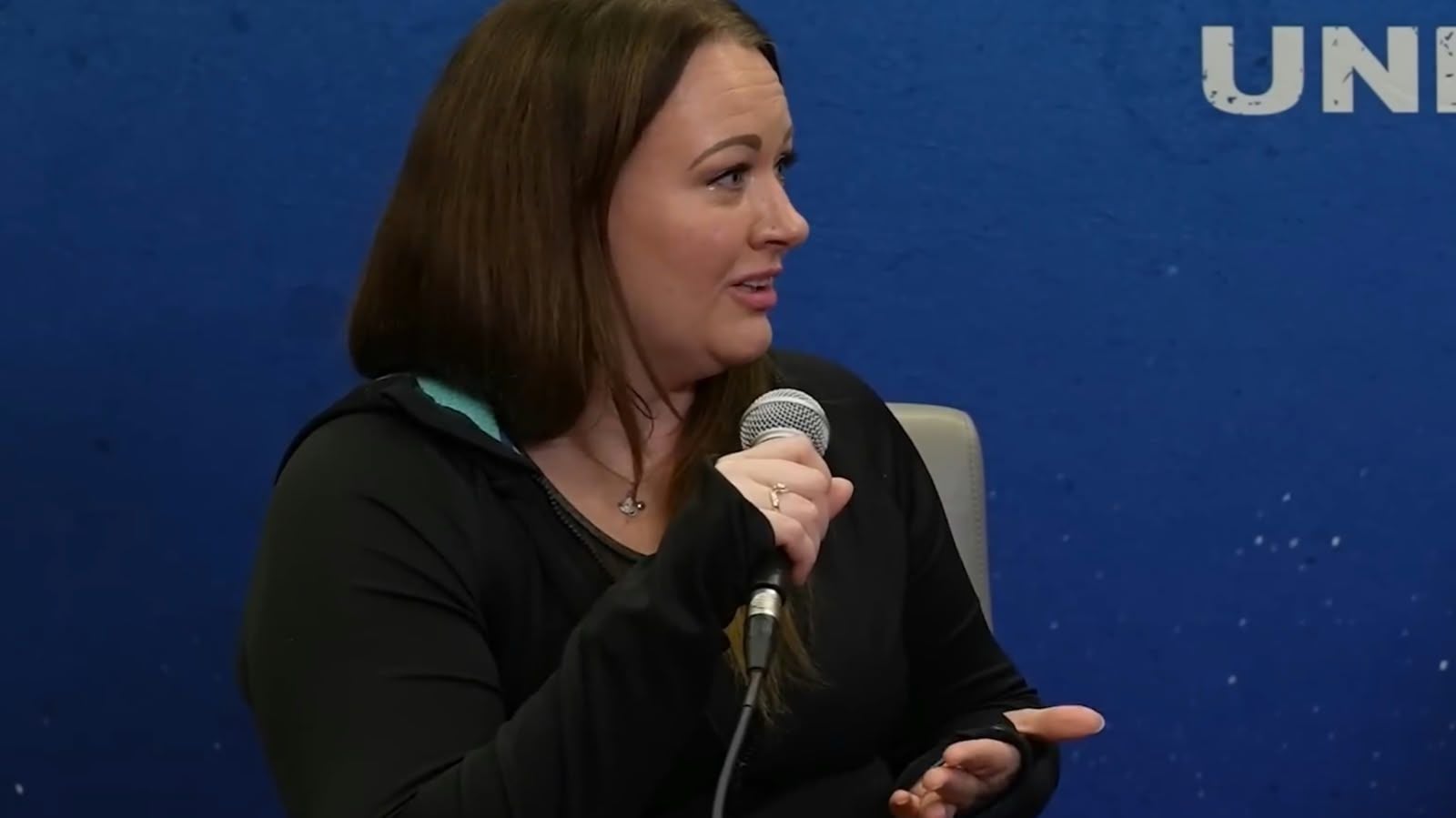AEW personality Amanda Huber reacts after another star gets released from WWE