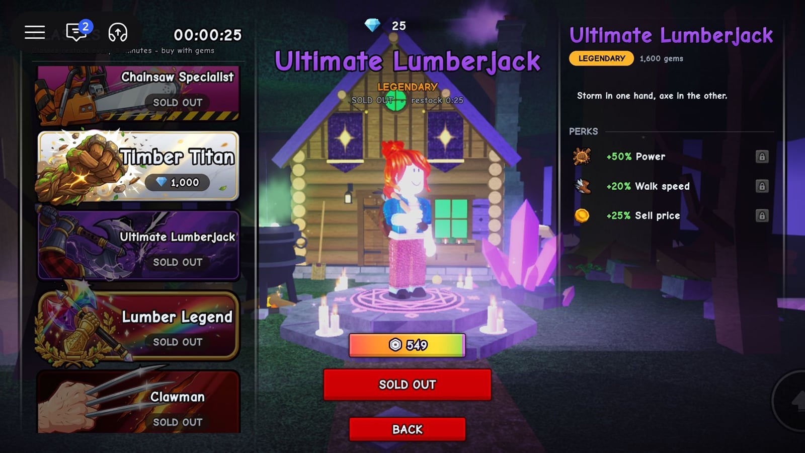 Talking Chop Chop the Forest Classes guide