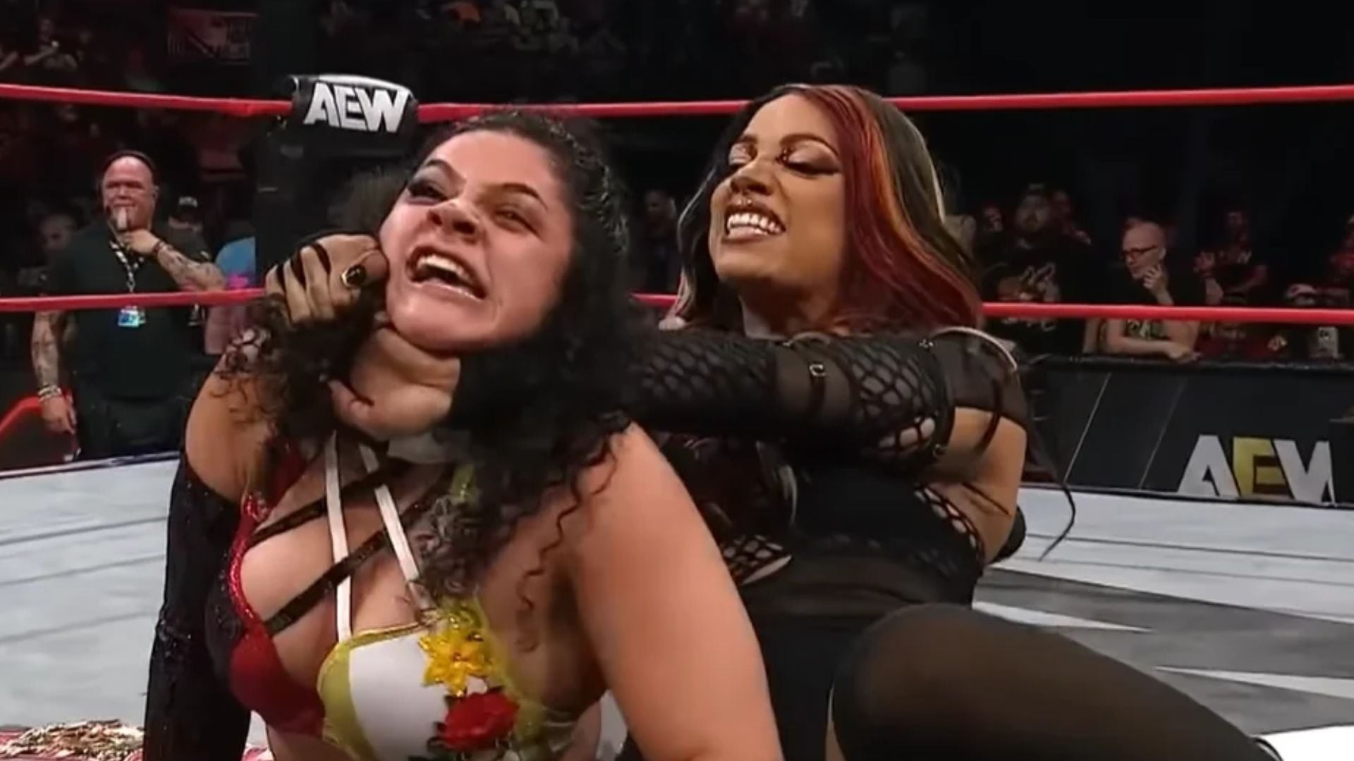 Mercedes Mone with Persephone in the Statement Maker (Image via YouTube @AEW) 