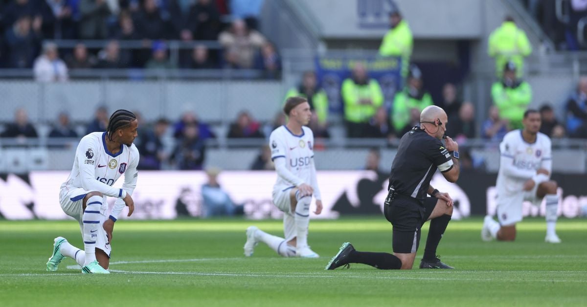Everton star refuses to take the knee before clash against Chelsea as Premier League begin ‘No Room For Racism’ initiative