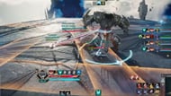AoE lines and blue portals for the Phantom attack (Image via NC || YT@Madsin)