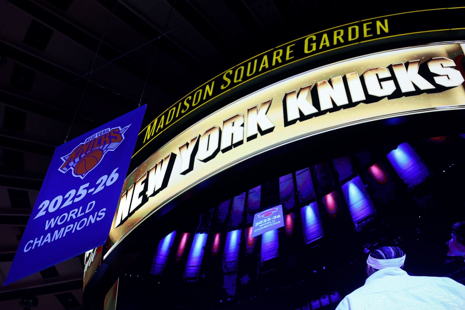The New York Knicks lost in their ring night. - Source: Imagn